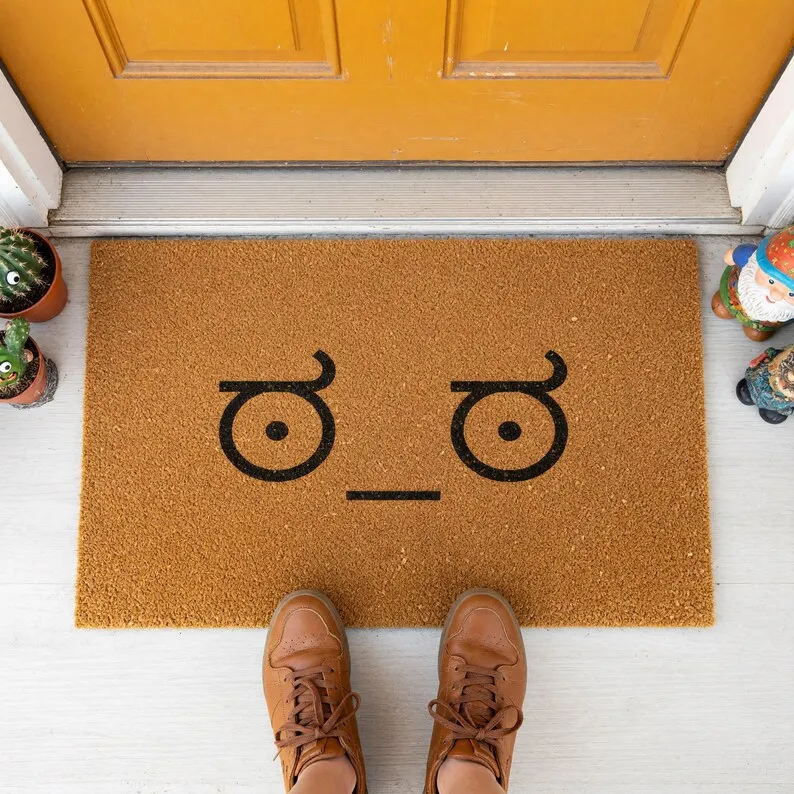 Customized emoticons Doormat Housewarming Gift Funny Design Cute Outdoor Kitchen Bathroom Gamer Welcome Mat Anti-slip Absorbent