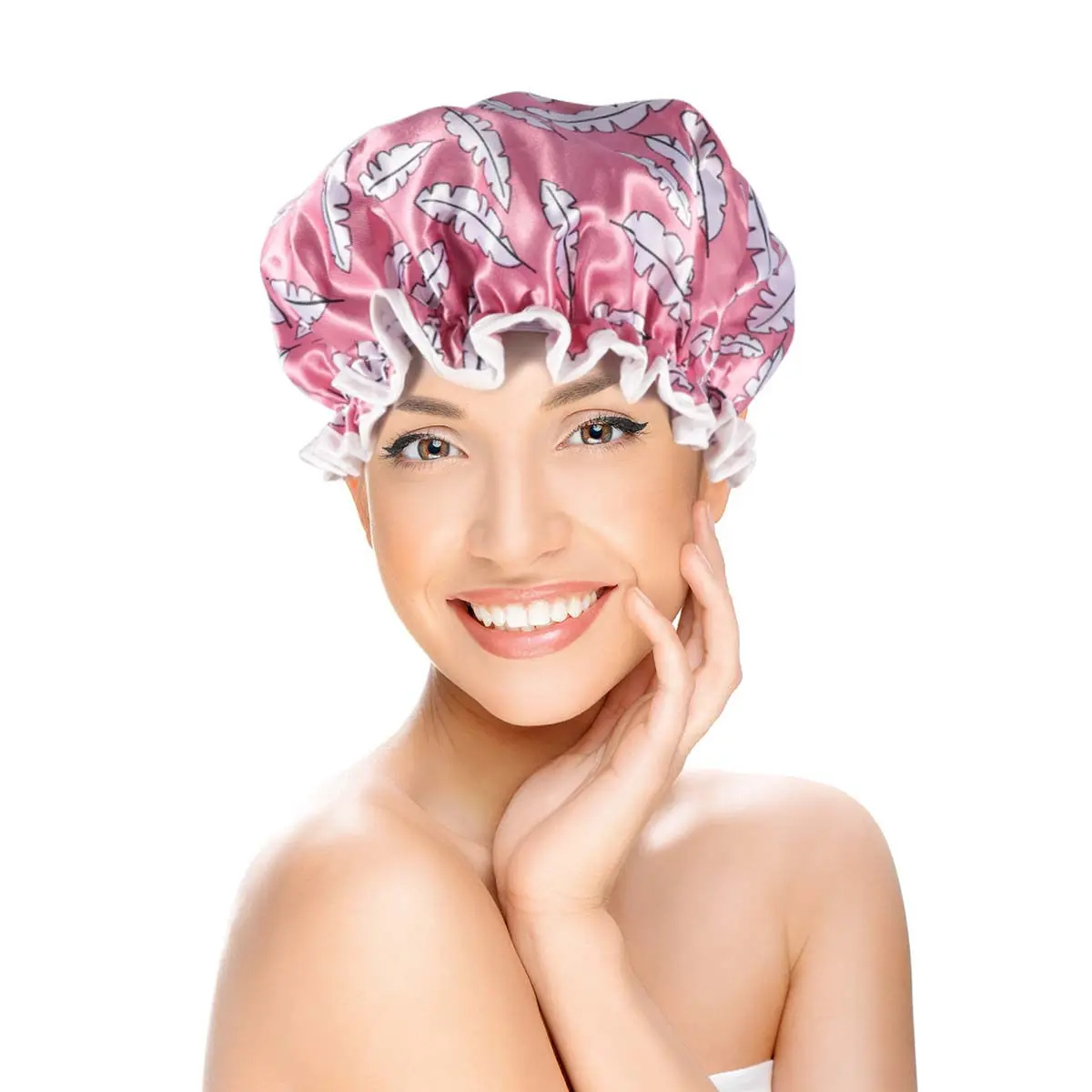 

2 шт. плотных прочных шапочек для душа, защитные колпаки для волос, шапочки для купания для женщин, для макияжа, для использования в салонах красоты, шапочка для душа