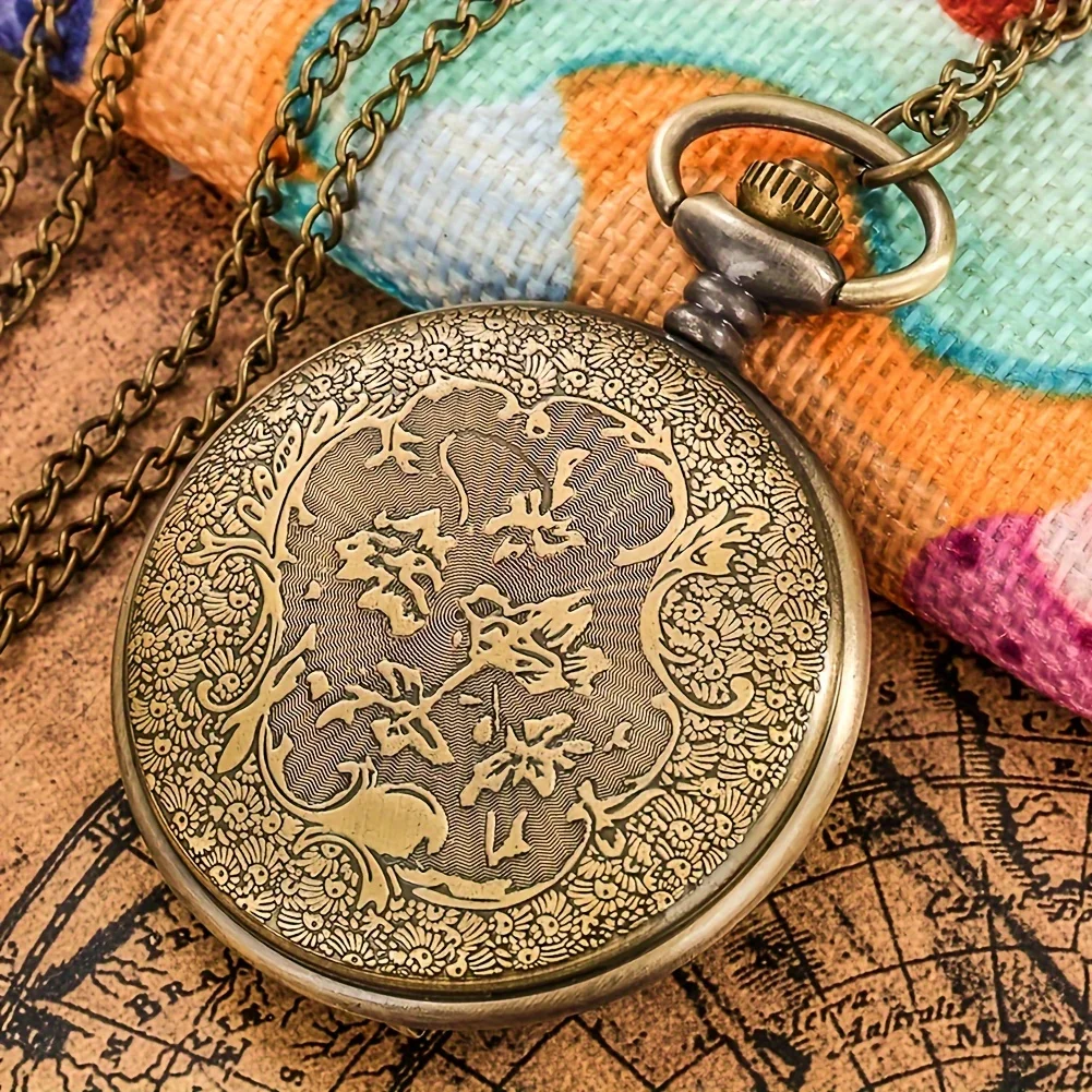 Elegante Quartz Pocket Watch, Colar, Ideal para Escola, Aniversários, Presentes de Natal, Festa Acessório