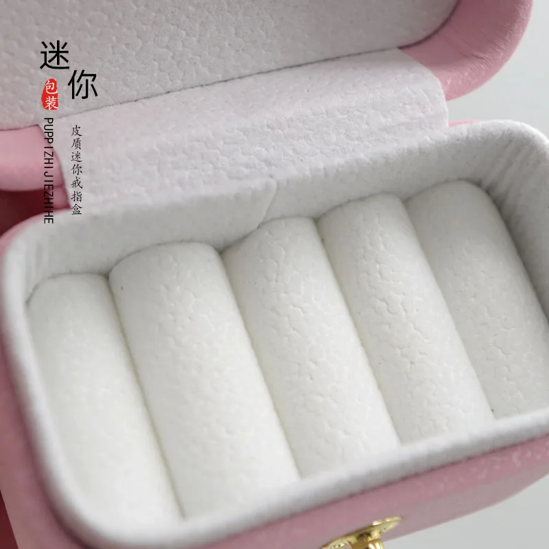 

Portable Velvet Jewelry Box Korean Sle Ring Holder Earring Storage Organizer for Girls Cact Jewelry Case