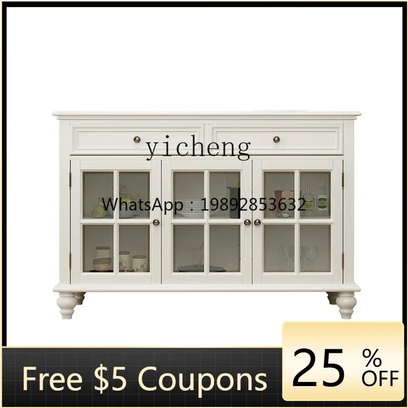 Solid Wood Sideboard Cabinet Home Wine Cabinet Tea Cabinet Modern Minimalist Living Room Storage Storage