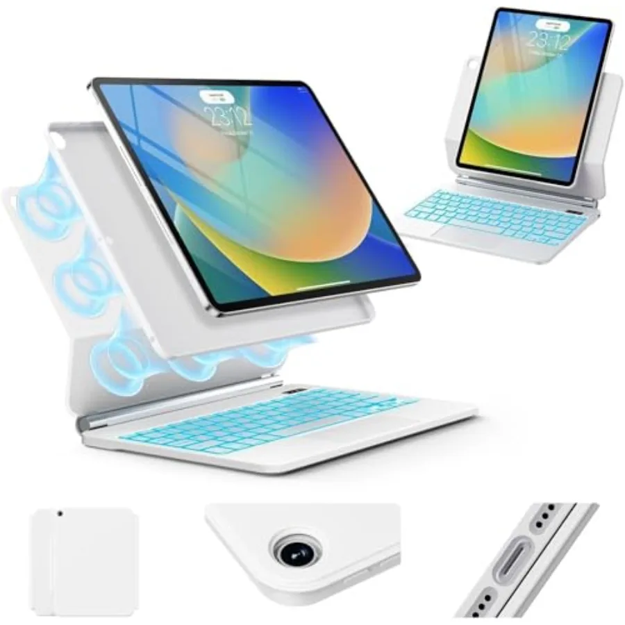 

for iPad 9th Generation Case with KeyboardKeyboard Case for iPad 9th/8th/7th Gen Magic-Style Magnetic Keyboard Case with 7-Colo