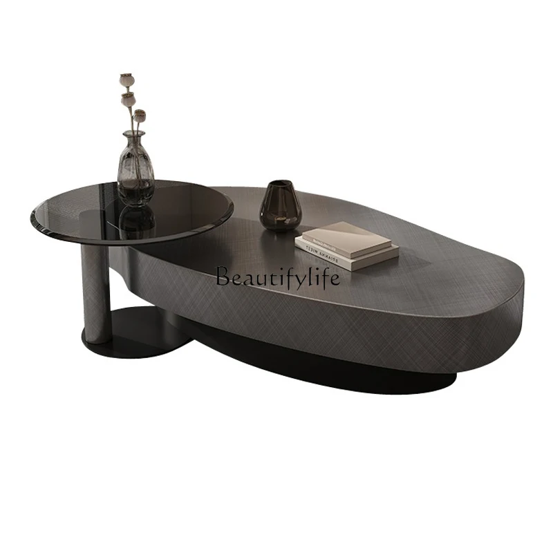 

Light luxury coffee table oval living room coffee table simple household small