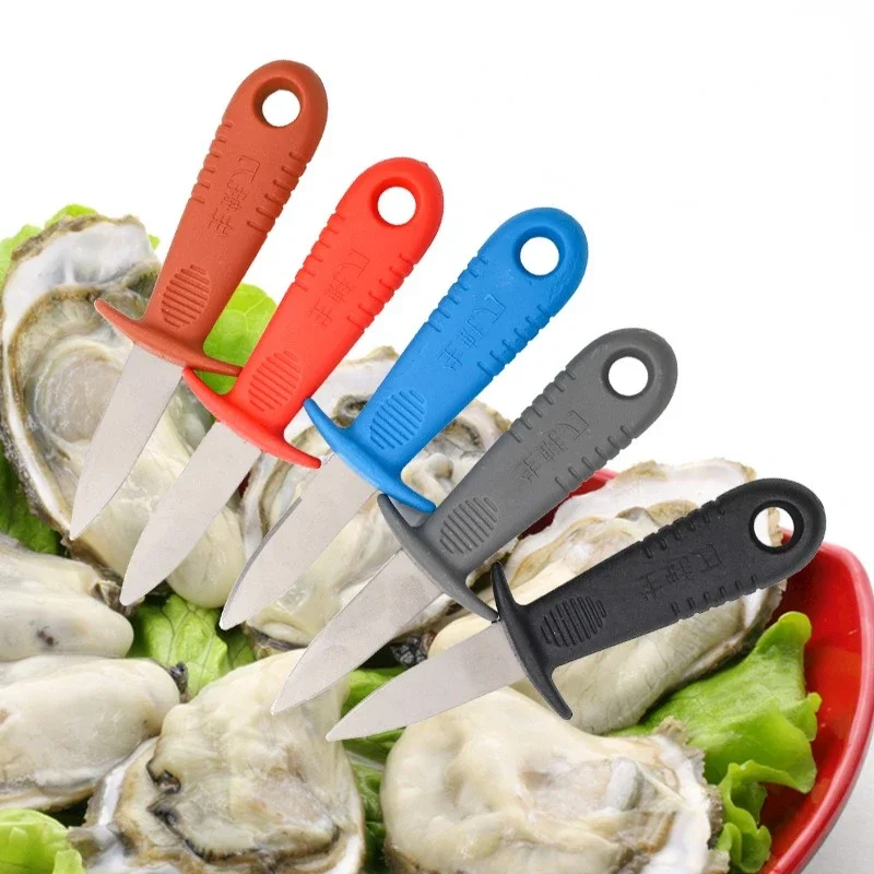 1Pcs Oyster Knife Kitchen Seafood Tool PP Handle Stainless Steel Raw Shell Knife Shellfish Opener Tool