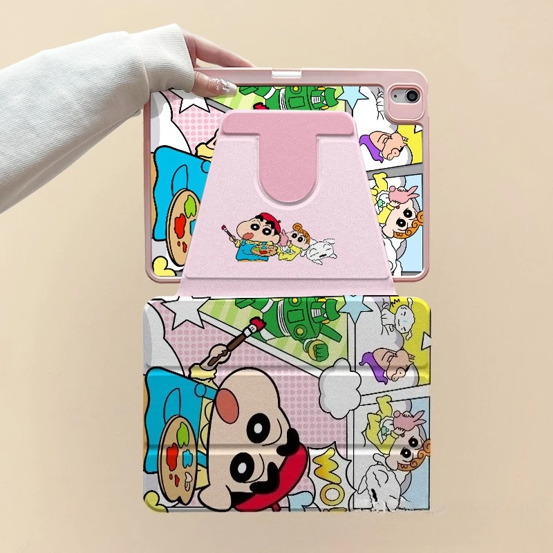 

Tri-fold Cartoon Crayon Shin-chan iPad Case for 11in 2025 Air 7 11th Pro 21 9th Gen 10.2in 10th Gen 10.9in Mini 6 7 Tablet Cover