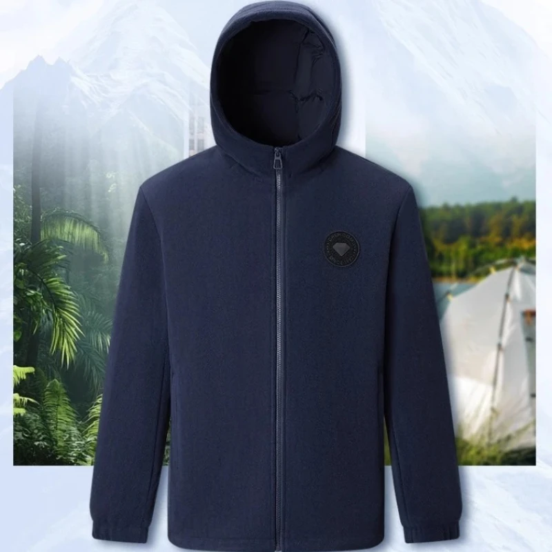 

Chericom Мужской легкий зимний новый пуховик с ветрозащитными манжетами и капюшоном с наклонными карманами, пальто на флисовой подкладке Y309536Y