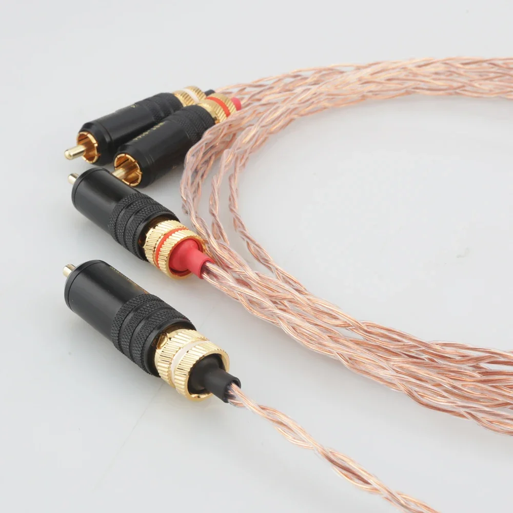 Высококачественный аналоговый кабель RCA из чистой меди 3TC, супермягкий соединительный кабель RCA TO RCA HIFI Phono для усилителя DAC DVD