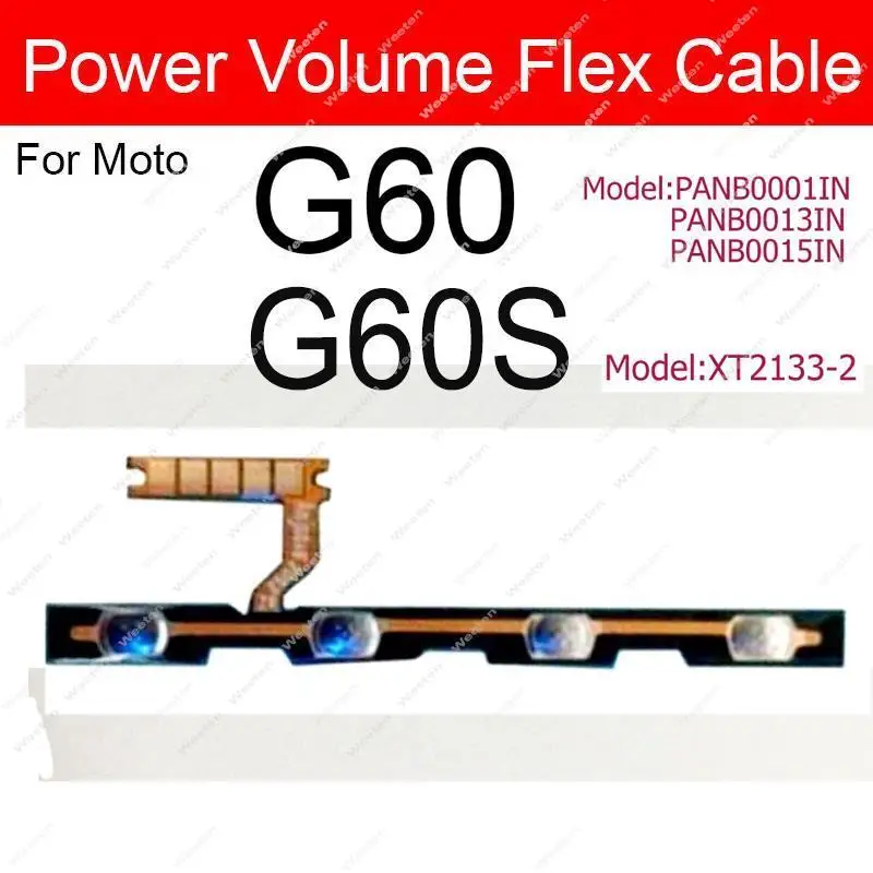 Volume Power Button Flex Cable For Motorola Moto G10 G20 G30 G50 G60 G60S G100 G200 5G G31 G41 G51 G71 Repair Parts