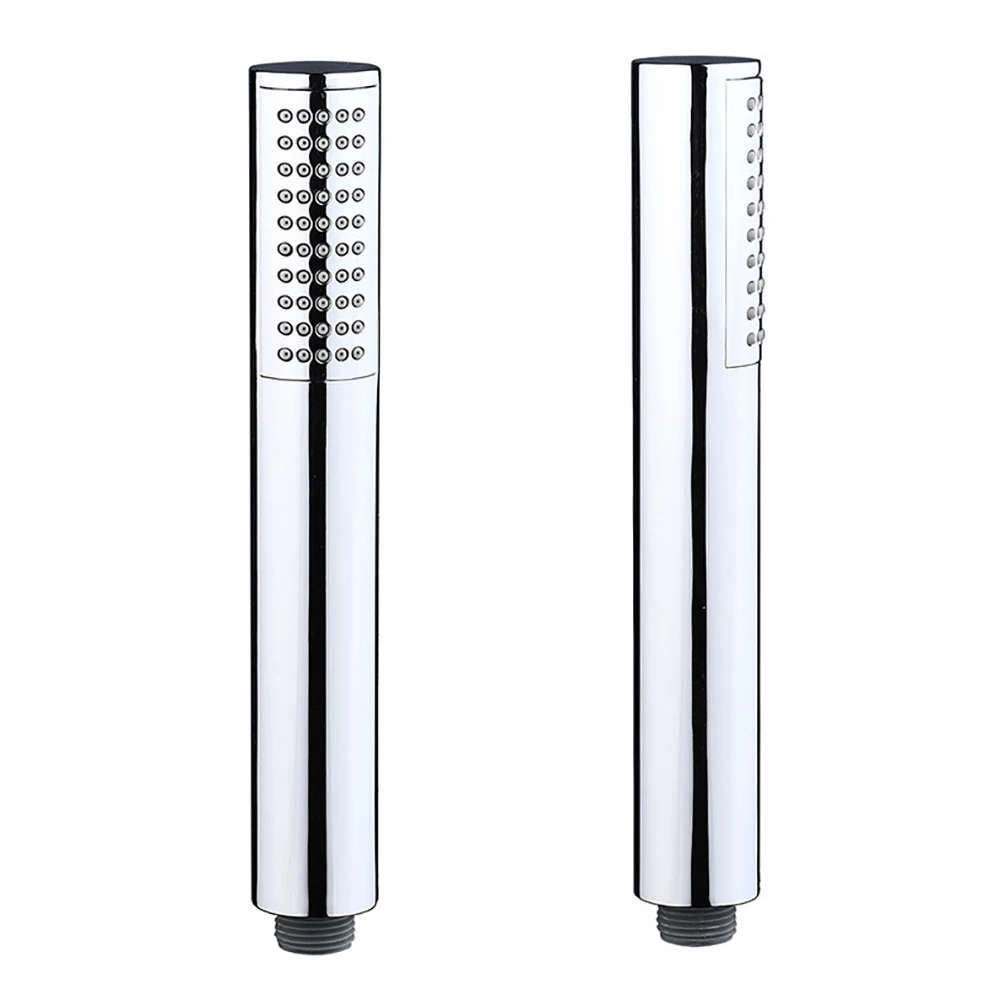 

New Shape ABS Chrome Plated Handheld Showerhead Bath Rain Round Massage Spa Bracket Hose Slim Shower Head Bathroom Accessory