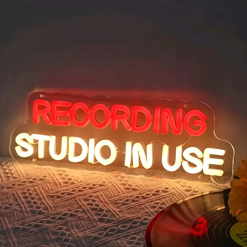 Recording Studio in Use USB-Powered Wall-Mounted Light with Switch Control,  for Music Studio & Home Decor