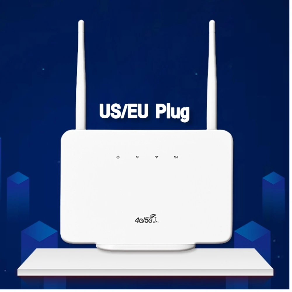 

4G Wireless Router 300Mbps 4G LTE CPE Router Modem External Antenna with Sim Card Slot US EU Plug Internet Connection