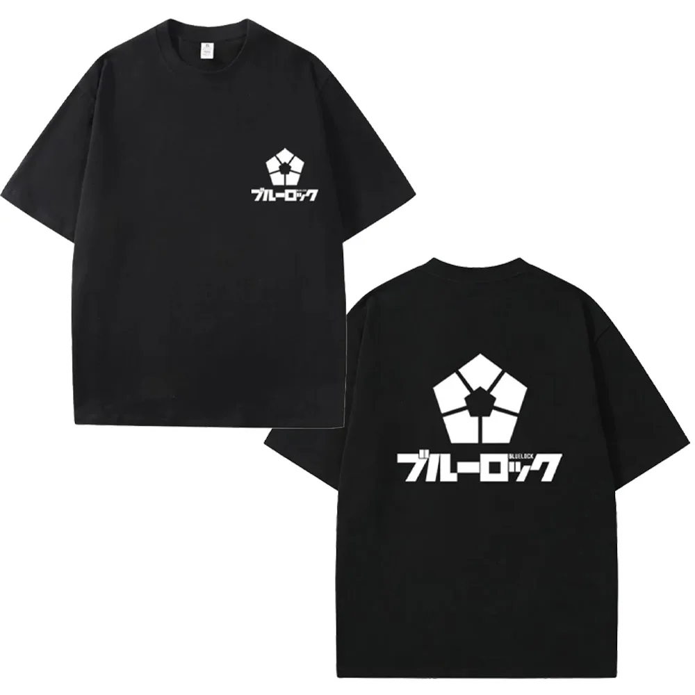 Summer Men's T-shirt BLUE LOCK Anime Short Sleeve Isagi Yoichi Bachira Meguru BLUE LOCK Cartoon Printed Cotton T-shirt