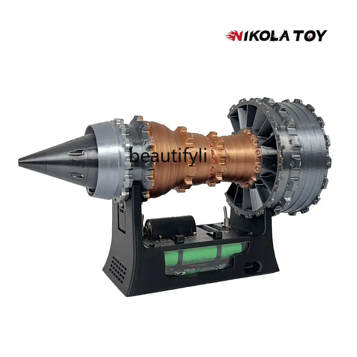 Brushless motor super turbofan engine model ornament can be blown forward and backward