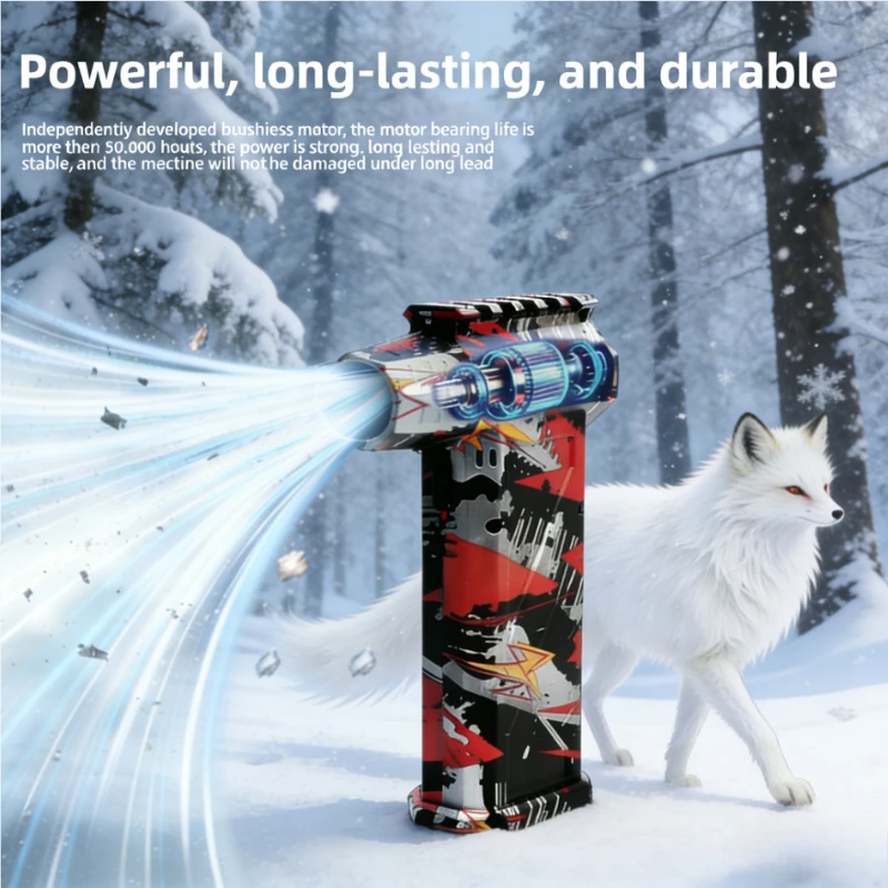 

Silver Black Red L3 Brushless Vacuum Fan Hair Dryer 300000 RPM 75m/s High Wind Speed Car Wash Gun Snow Blower