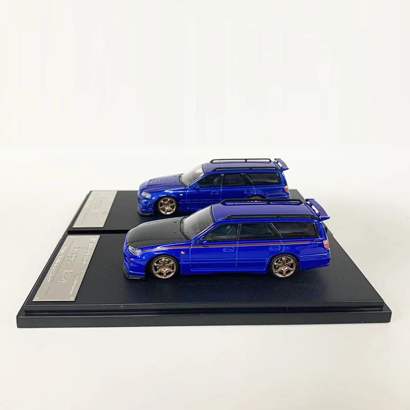 Street Weapon 1:64 Stagea R34 Alloy Die-cast Veicle Model Car Pack W/Roof Racking