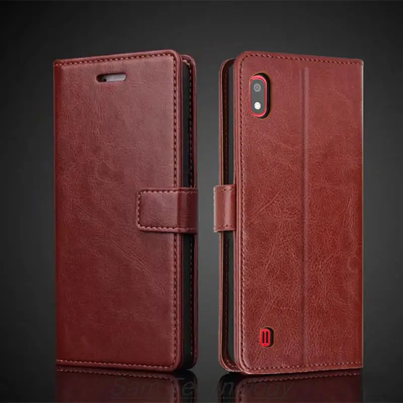 Card Holder Leather Case for Samsung Galaxy A10 A105F A105G/M/N Pu Leather Flip Cover Retro Wallet Case Business Fundas Coque