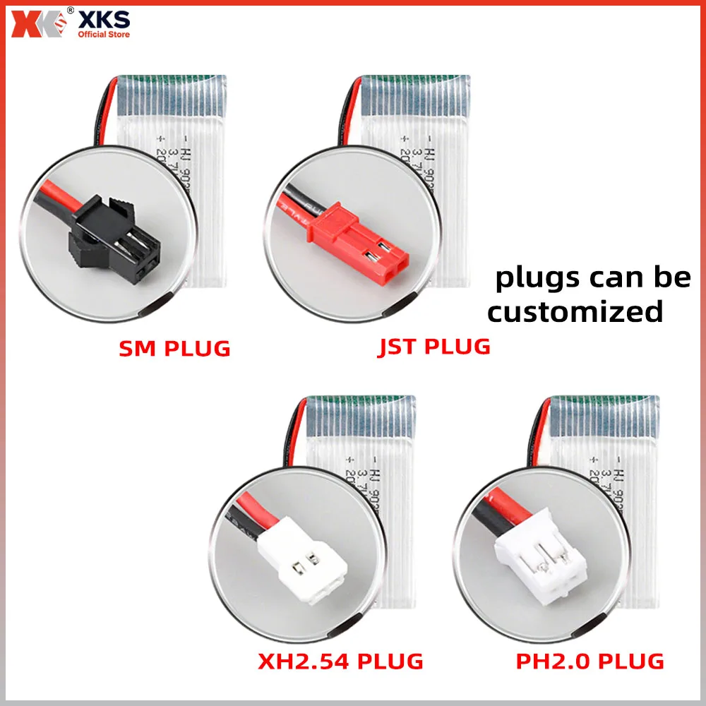 XKS 3,7 V 800 mAh Lipo-batterij 25C Hoge ontladingsnelheid - Vervangende batterij voor X5C X5SW Drone, RC Drone-accessoires 902540