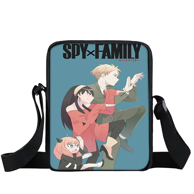 

Многофункциональная сумка через плечо с мультяшным рисунком SPY × FAMILY, идеальный подарок для мальчиков и девочек на школьные дни рождения.
