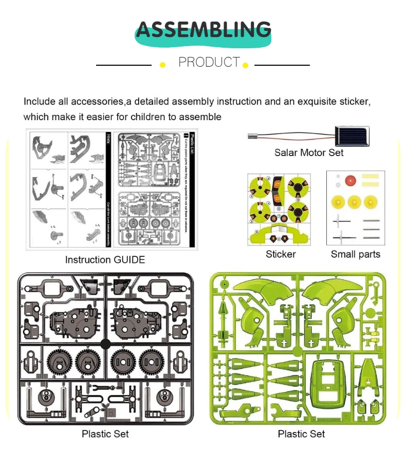 Dinosaurier Solarenergie/betriebenes Stammspielzeug Technologische Gadgets Robotica Kit Bildung DIY Wissenschaft Auto Spielzeug für Kinder Jungen – Detail 2