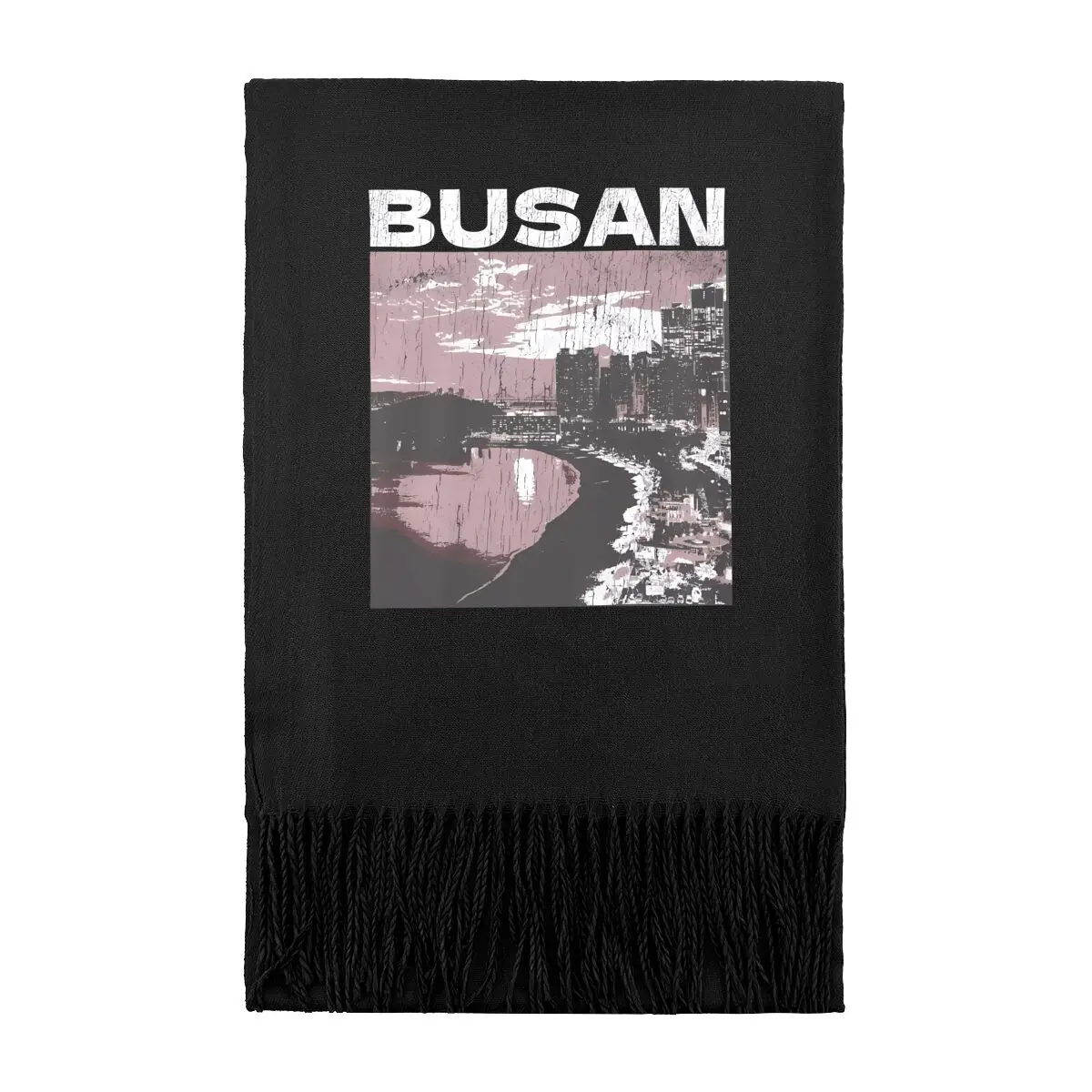 

Busan городской пейзаж ретро художественный постер ежедневный удлиненный теплый шарф - мягкий и практичный для повседневного использования