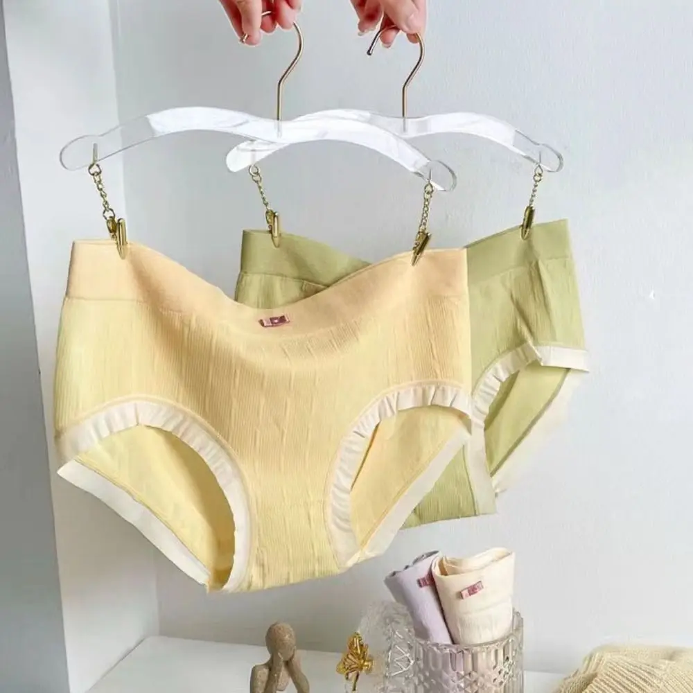 

8 шт., простые трусики со средней талией и бантом, тонкие трусы, бесшовные трусы, нижнее белье, хлопковое нижнее белье с промежностью для женщин, подарки