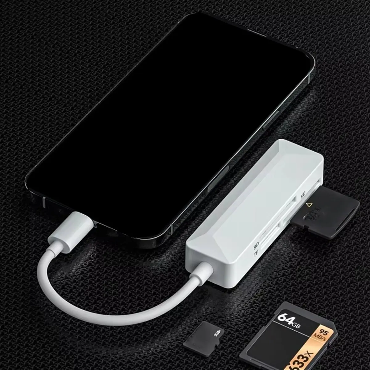 AT42  Card Reader Universal SD TF SD Card Reader USB C High Speed Memory Card Reader Converter for Phones Laptop