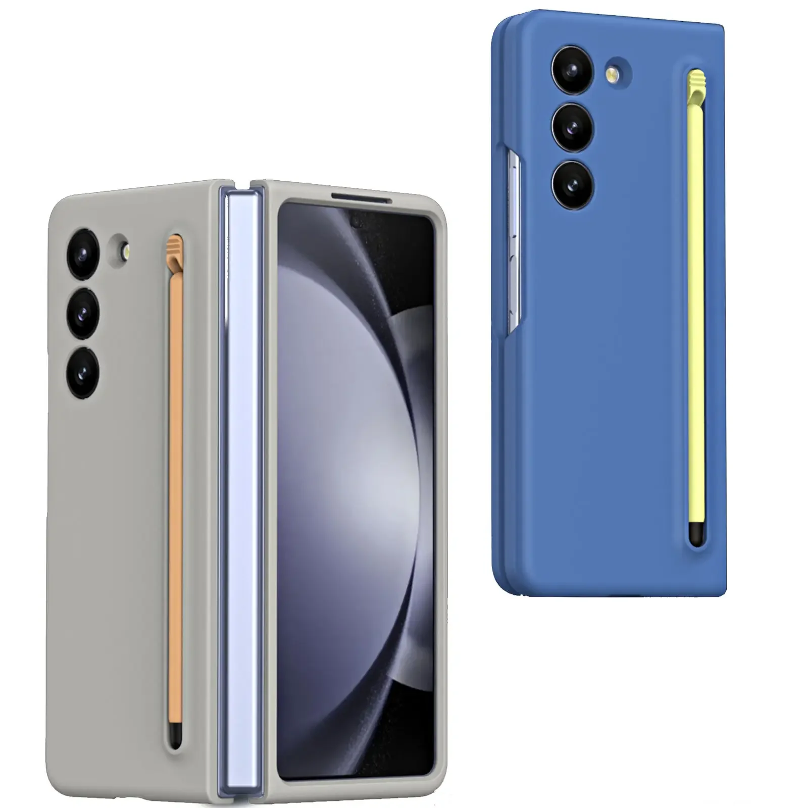 

Защитный чехол для телефона S Pen Hinge для Samsung Galaxy Z Fold 6 Fold5 4, прочный противоударный жесткий чехол для ПК с чехлом для телефона S Pen