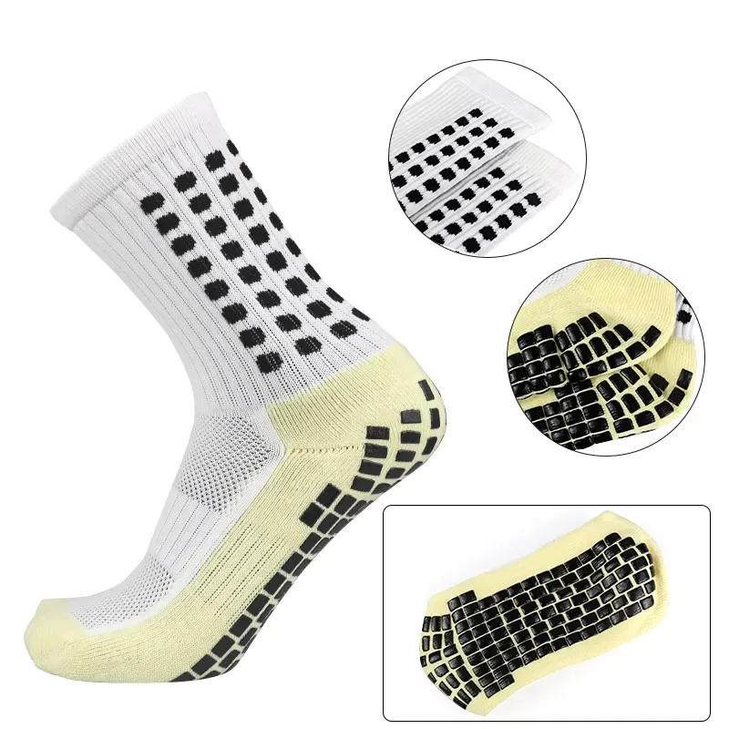 New Men Anti-Slip Football Socks High Quality Soft Breathable Thickened Sports Socks Running Cycling Hiking Women Soccer Socks