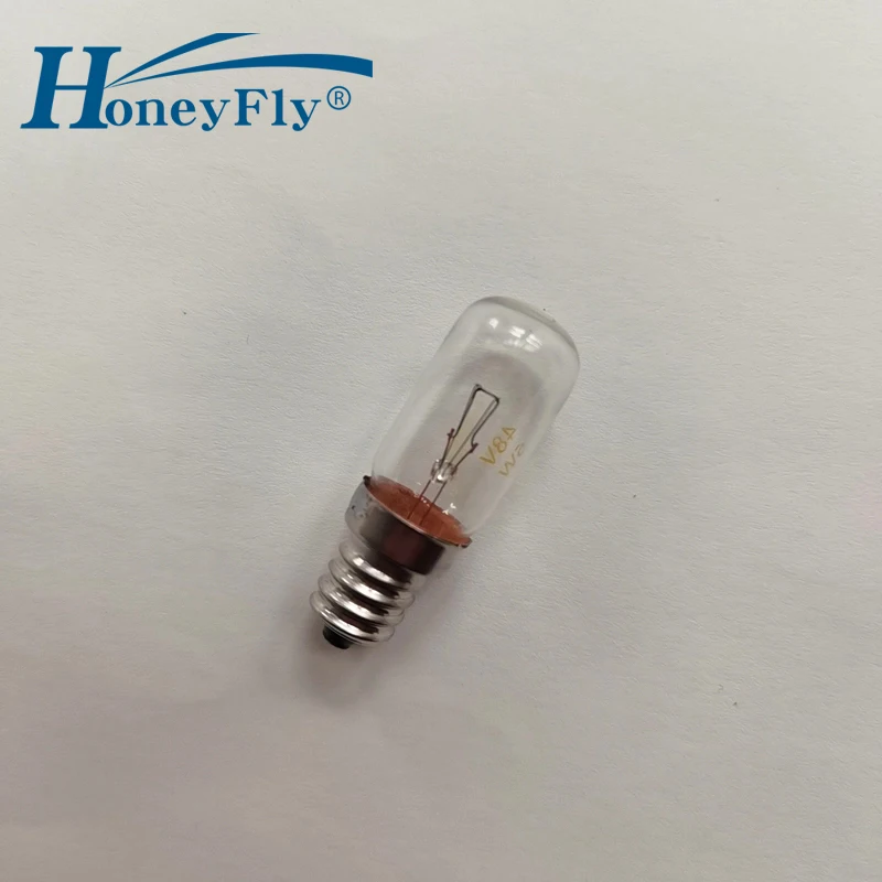 HoneyFly 5pcs E12 Indicator Lamp Bulb 45V 5W/60V 10W T16 Clear Warm White Machine Tool Alarm Wire Lighting Instrument