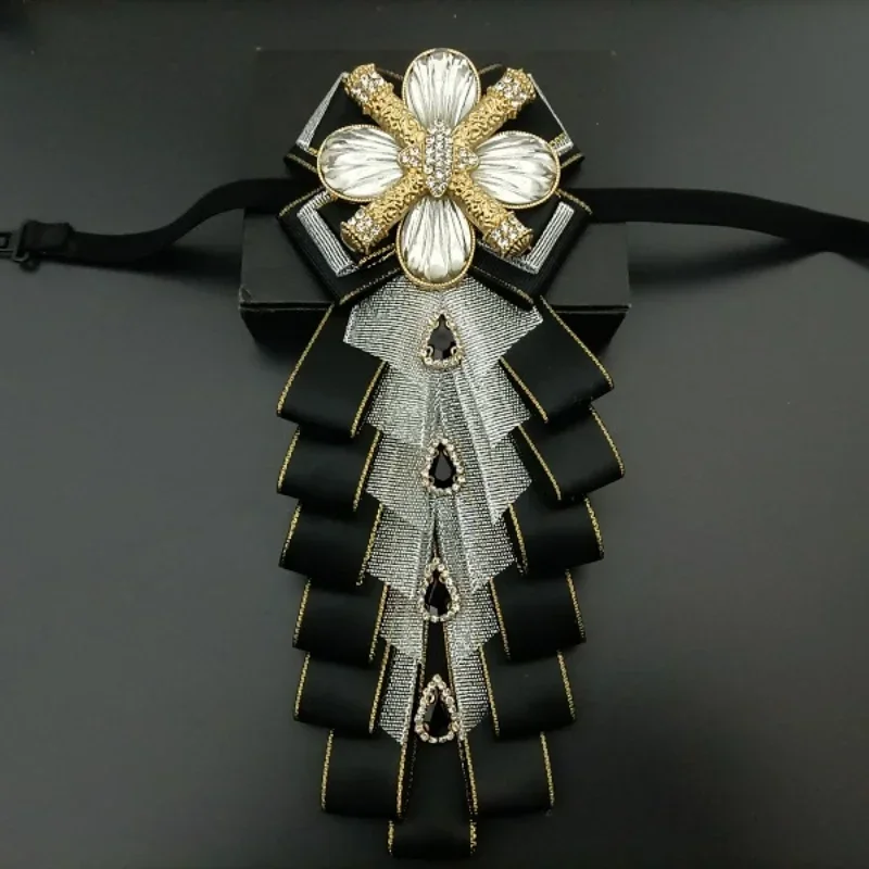 

Original Handmade High-end Luxury Rhinestone Bow Tie Men's Wedding Suit Tie Shirt Suit Collar Flowers Accessories Jewelry Gifts