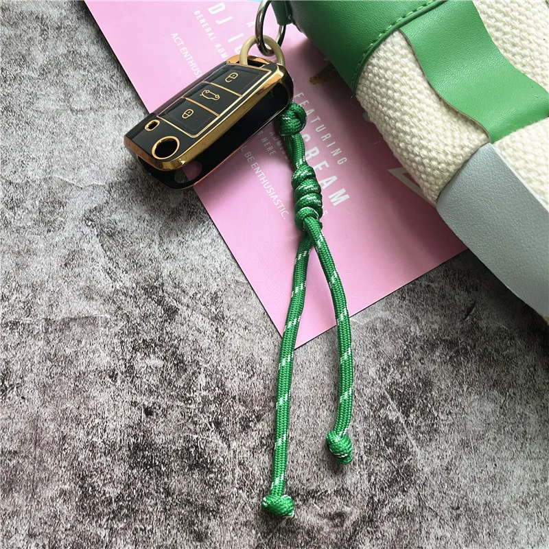 Key Holder Braided Keychains for Car DIY Key Chains Luxury Gifts for Boyfriend Exquisite Bag Charm Decorate Luxury Keyring