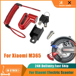 Scooter New Lock Anti-Theft Disc Brake Lock With Steel Wire Rustproof For Xiaomi M365 Electric Skateboard Wheel Safety Accessory