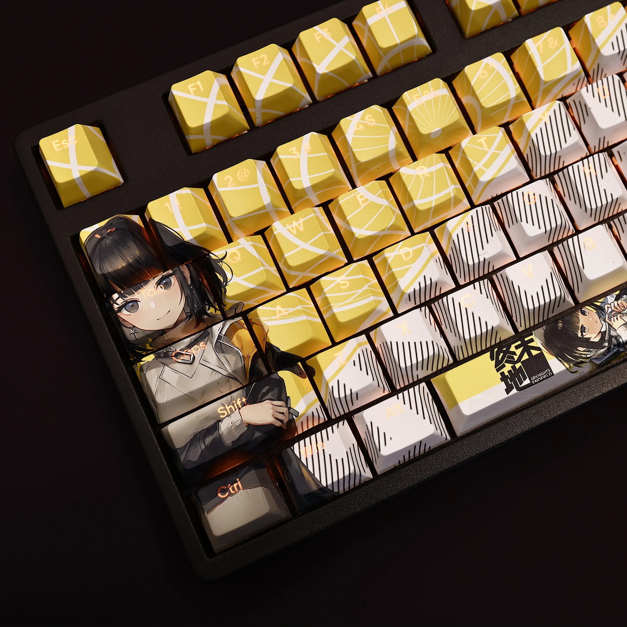 

108Keys/Set Arknights Endfield PBT Keycaps Anime Games Beauty Girl Key caps Cherry Height for DIY Mechanical Keyboards