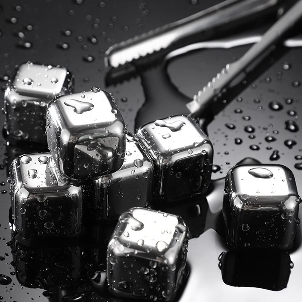 304 Stainless Steel Ice Cube Food-grade Reusable Ice Cubes For All Types Of Whiskey Wine Drinks Retain Cold Rock Party Bar Tools