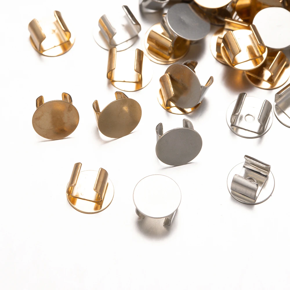100 Stück 8 mm Haarring-Clip, leere Basis für Gummibänder, Schnalle, Haargummis, Basteln, DIY, Schmuckherstellung, Zubehör, Deko-Teile – Detail 5