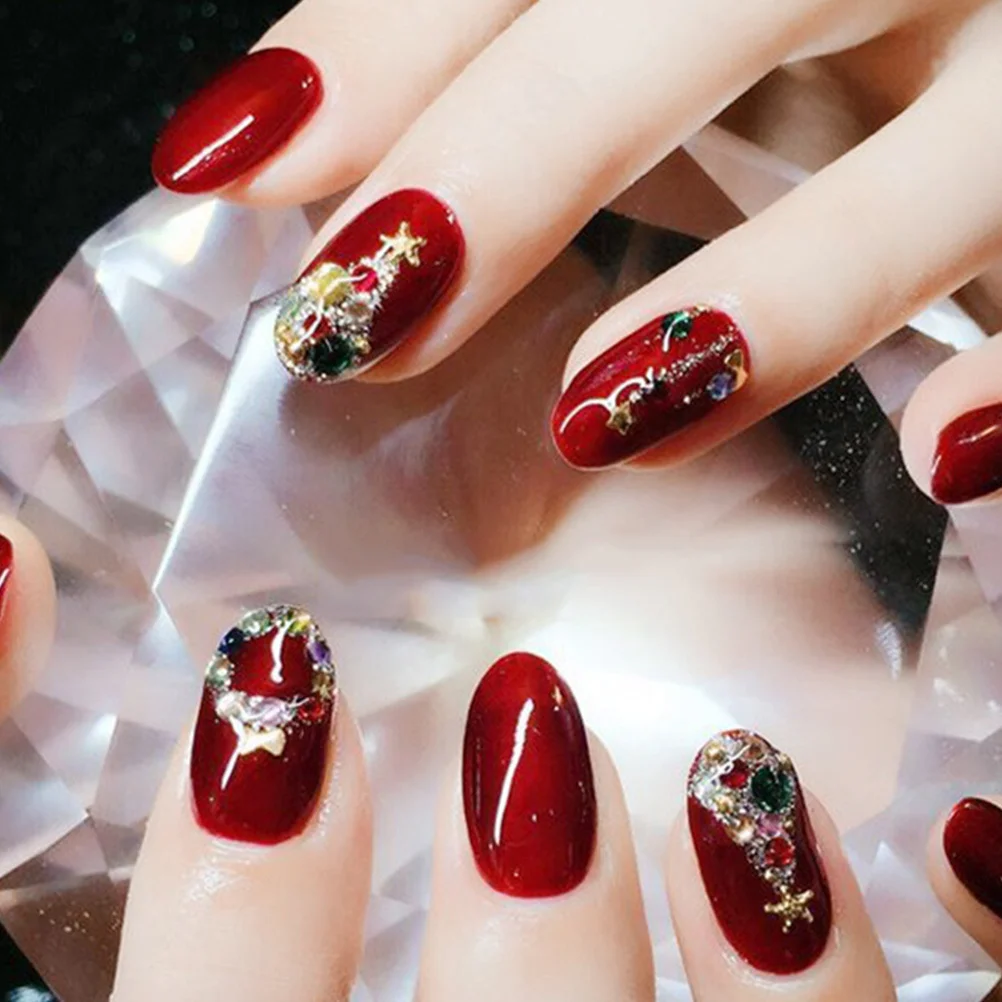 24Pcs Christmas Nail Charms Alloy Manicure Decoration DIY Nail Art Rhinestones Xmas Jewelry for Acrylic Nails and Natural Nails