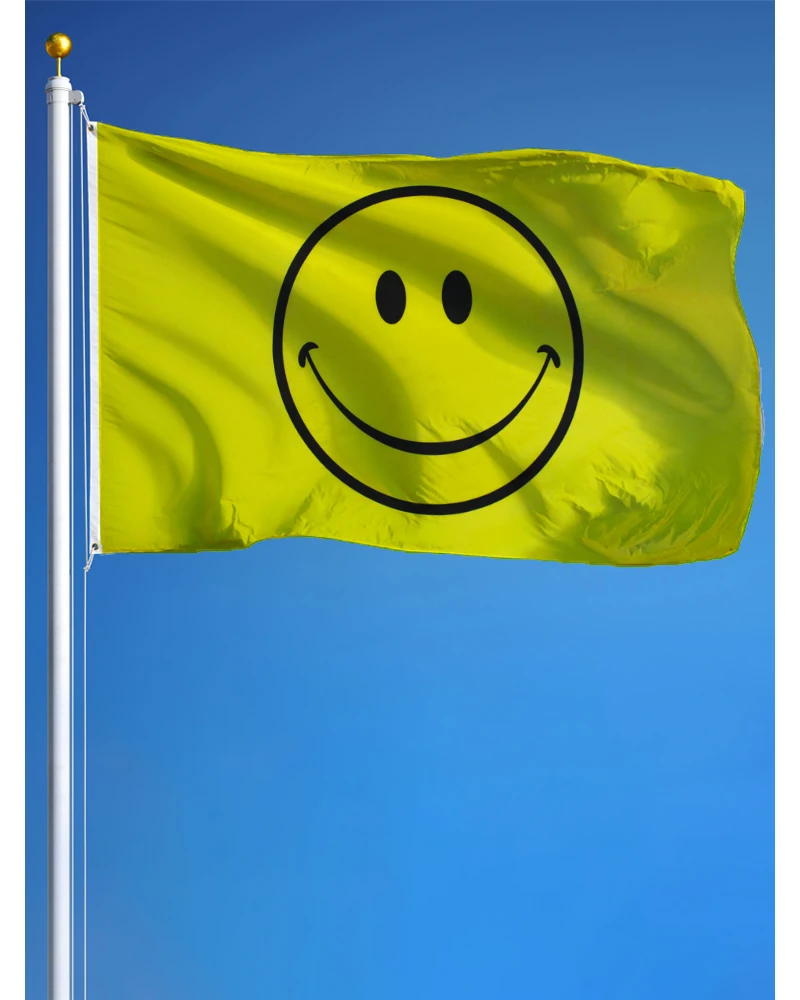 60x90cm 90x150cm Yellow Happy Flag Banner Tapestry