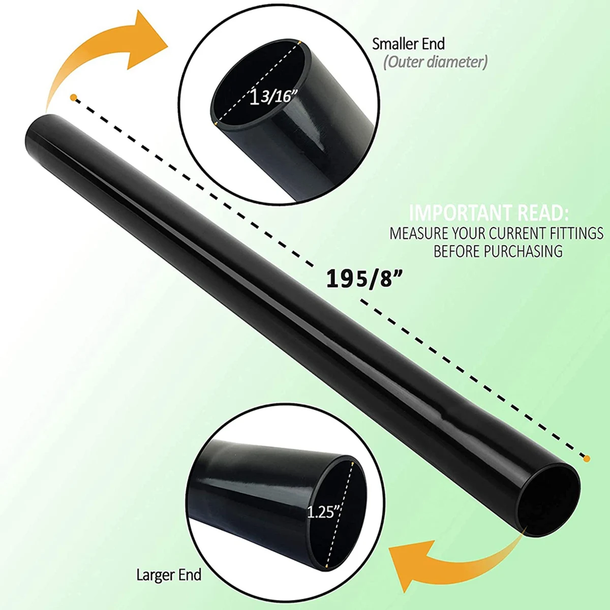 #31F 3Pcs 1.25 Inch Accessories for Shop Vac Extension Wand Vacuum Pipe,for shop vac accessories,(ABS)