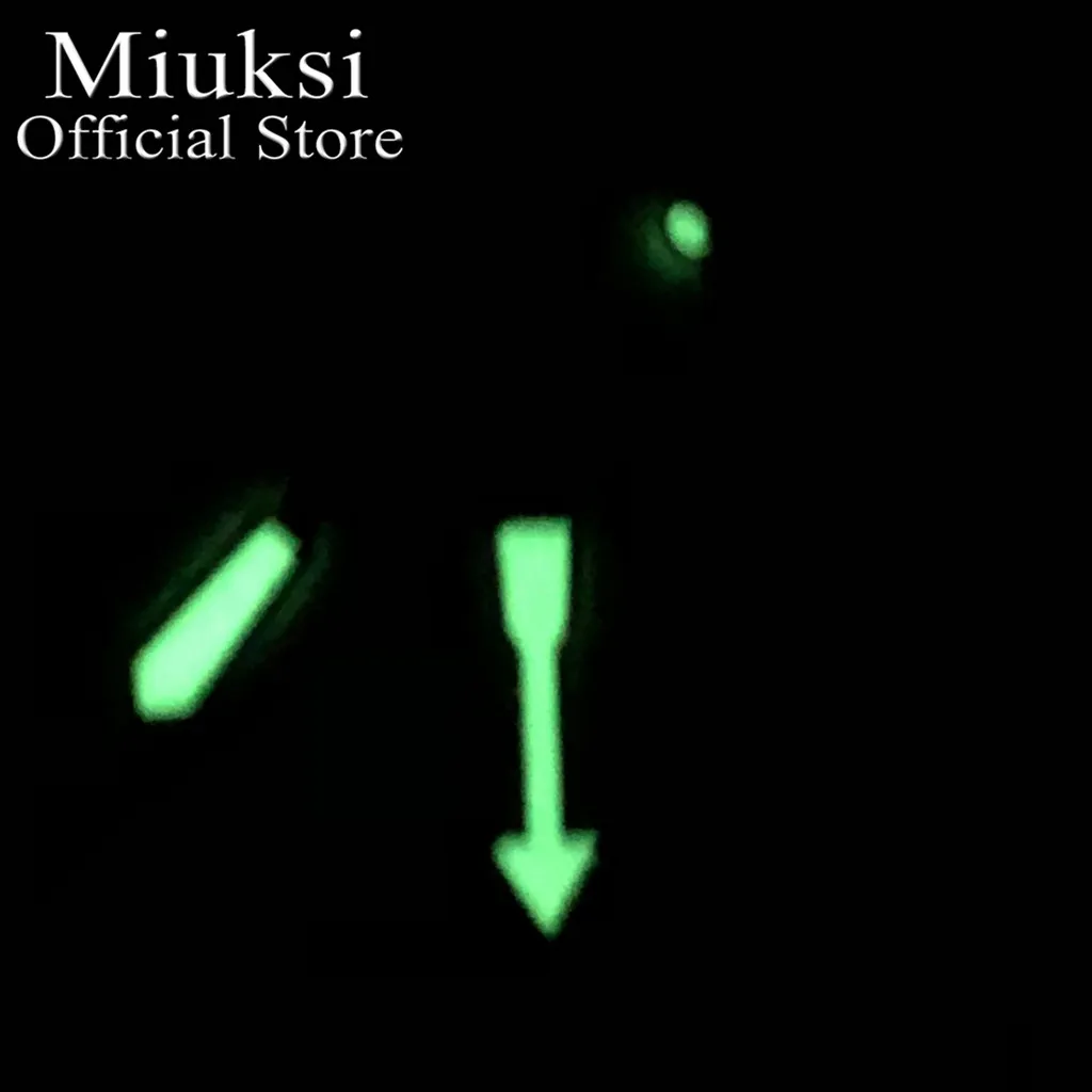 Miuksi black white black blue watch hands green luminous hands fit NH35 NH36 ETA2824 2836 Miyota 8205 8215 821A PT5000 movement