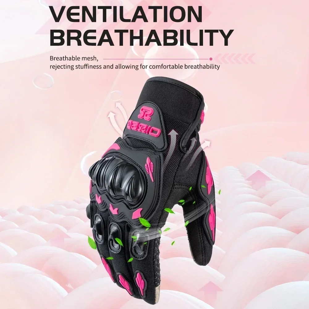 

Non-Slip Wear-Resistant Full Finger Motorcycle Gloves Summer Breathable Touch Screen Moto Biker Gloves Motocross Racing Gloves