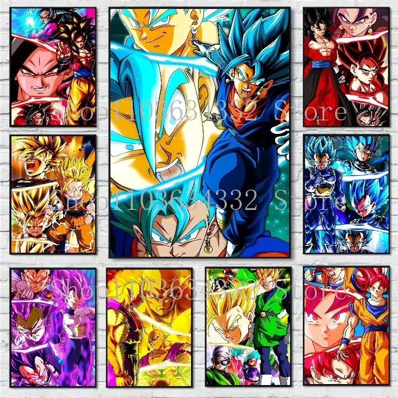 

Anime Super Saiyan Dragon Ball Poster Character Goku Vegeta HD Printed Canvas Painting Home Bedroom Wall Art Decoration Painting