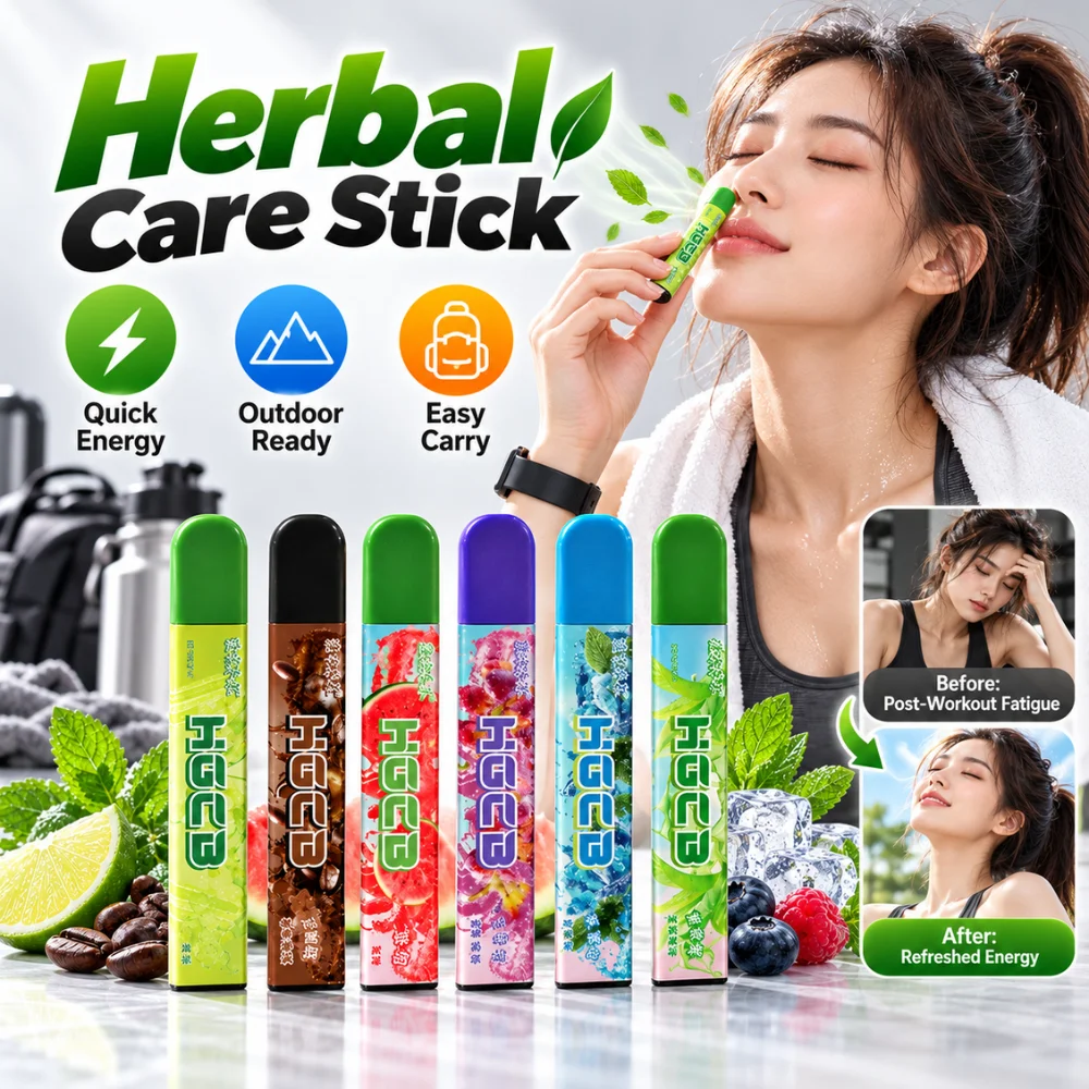 Cooling Herbal Inhaler Stick 3.5g Mint Watermelon Scent Portable Pocket Care for Commute Travel Work and Daily Refreshment