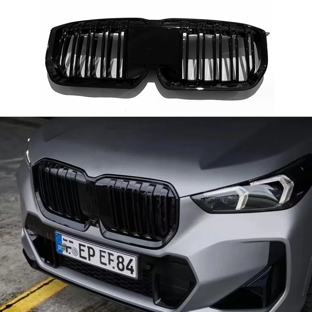 

Car Front Grille Bumper Grill Facelift For BMW X1 U11 U12 xDrive18d 28i 23d M Sport 2022-2024 Gloss Black Grille Car Accessories