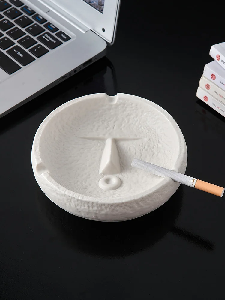 

Ashtrays Home Gadgets Ceramic Face Ashtray Decoration Household Living Room Office Desktop Decoration Home Accessories Ash Tray