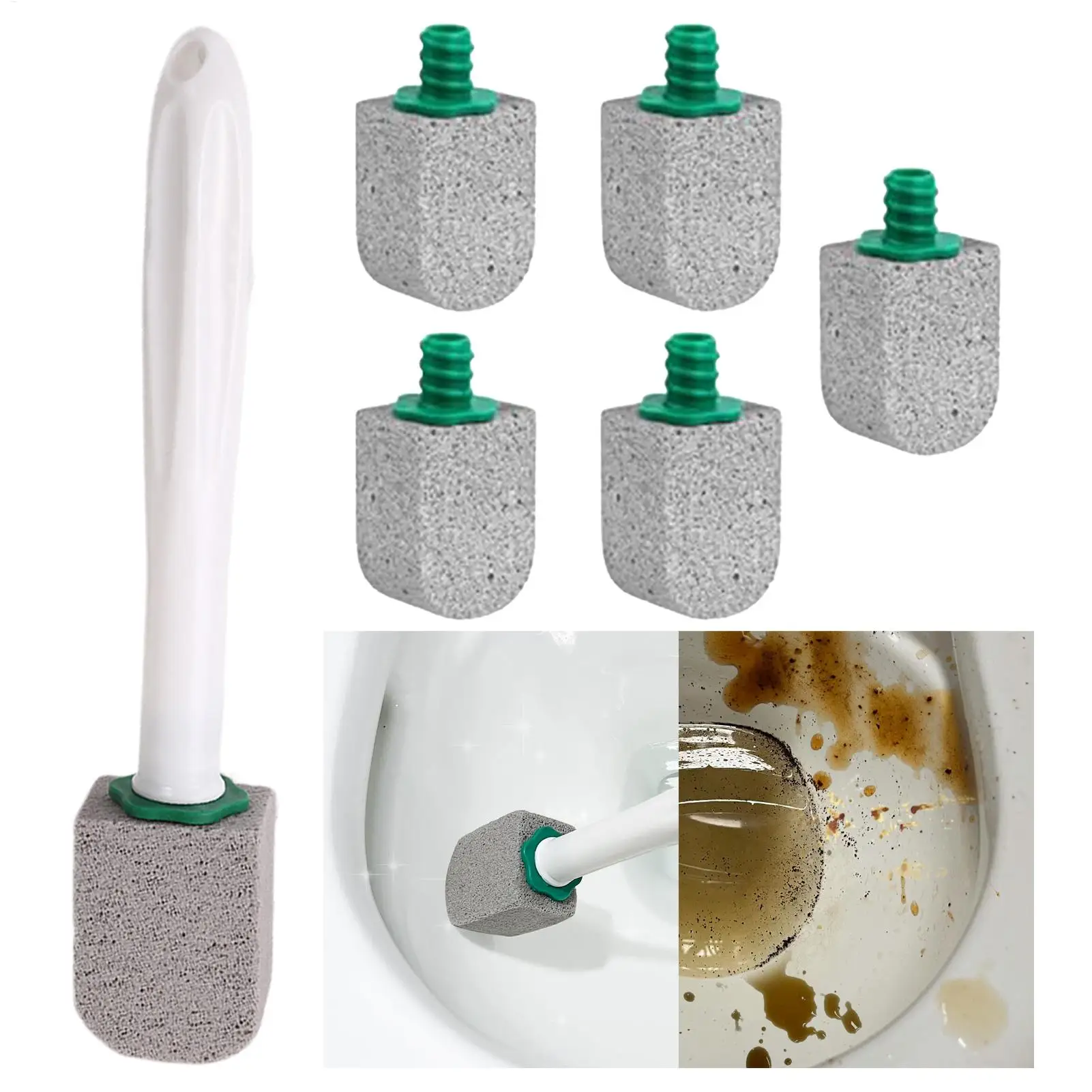 Pumice Stone Toilet Cleaning Wand Toilet Bowl Stain Remover Eraser Toilet Deep Cleaning Accessories Hard Water Stain Remover