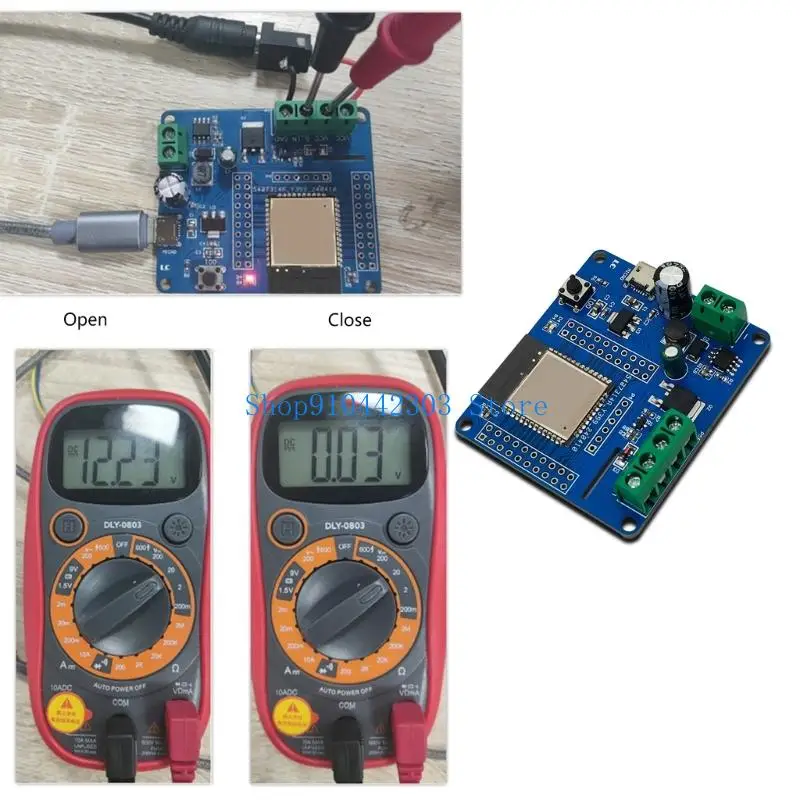 Double Power ESP32 MOS Switches Module 80V Input WiFi Support Device Integration