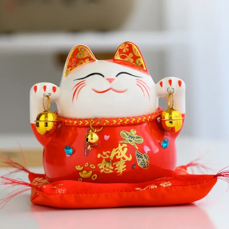 

Home Decoration Piggy Bank Fortune Cat Ceramic Saving Pot Opening Gift Event Gift Decoration Living Room Decoration Desk