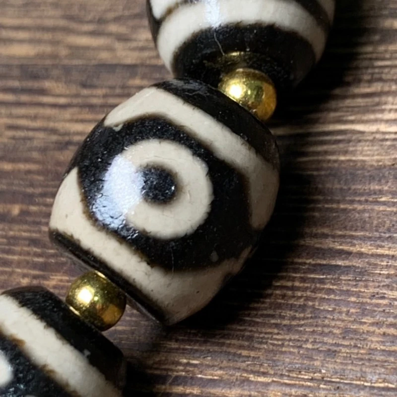 Nature Tibetan Dzi Bead Bangle Bracelets Magical Totem Eyes Characters Lucky Energy Amulet Bless Mascot