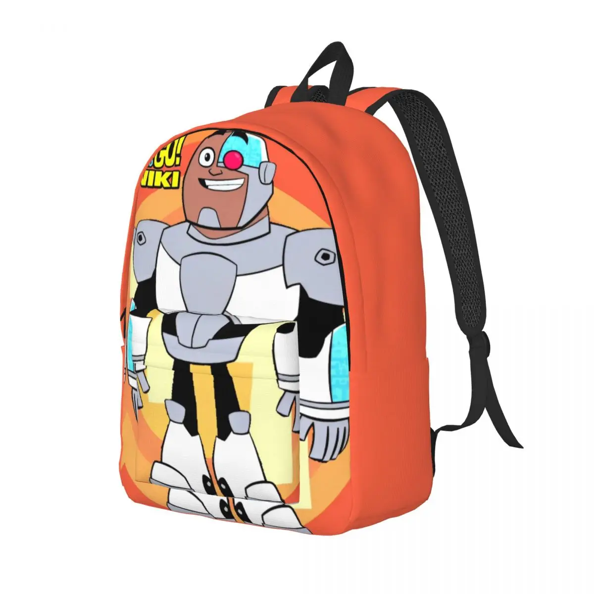 Comic Teen Titans Go Robot for Men Women Student School Bookbag Daypack Middle High College Durable