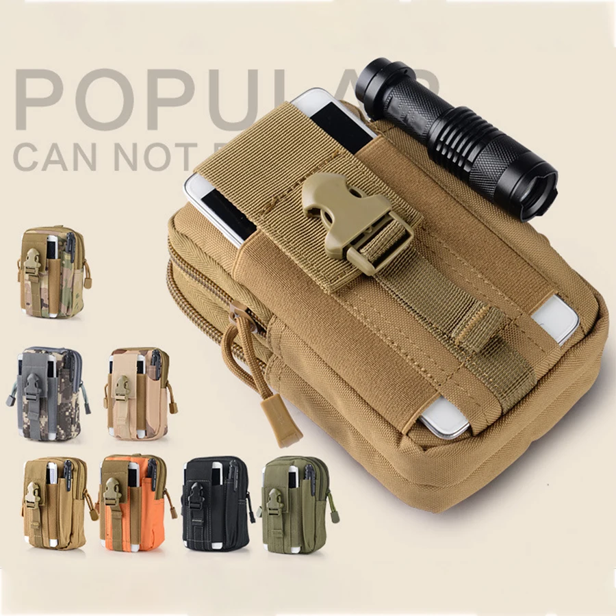 Outdoor Travel Waist Bag Waterproof Camouflage Hanging Bag Accessory Bag Multifunctional Phone Bag